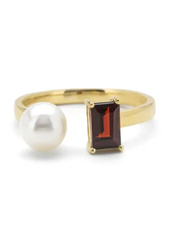 Diamond Point Geelgouden Ringen|Ringen Met Parels<Geelgouden ring, 0.81 ct granaat, Rivièra