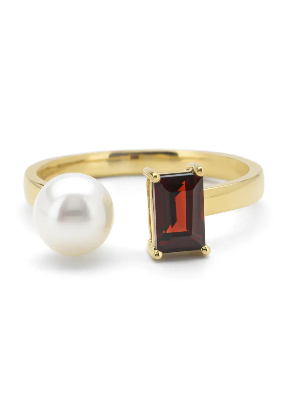 Diamond Point Geelgouden Ringen|Ringen Met Parels<Geelgouden ring, 0.81 ct granaat, Rivièra