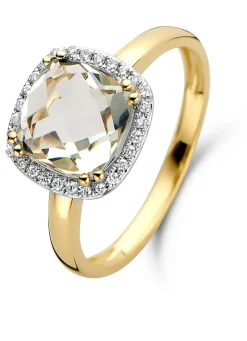 Diamond Point Geelgouden Ringen|Ringen Met Kleurstenen<Geelgouden ring, 2.40 ct groene amethist, Fiësta