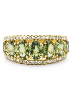 Diamond Point Geelgouden Ringen|Ringen Met Kleurstenen<Geelgouden ring, 3.14 ct groene saffier, Eden