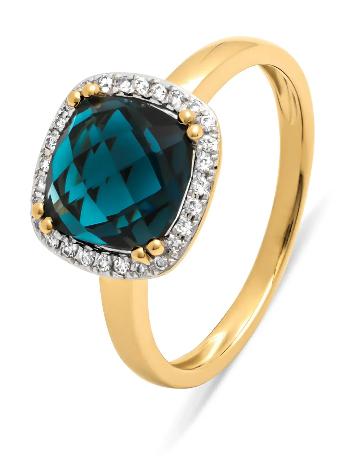 Diamond Point Geelgouden Ringen|Ringen Met Kleurstenen<Geelgouden ring, 2.86 ct london topaas, Fiësta