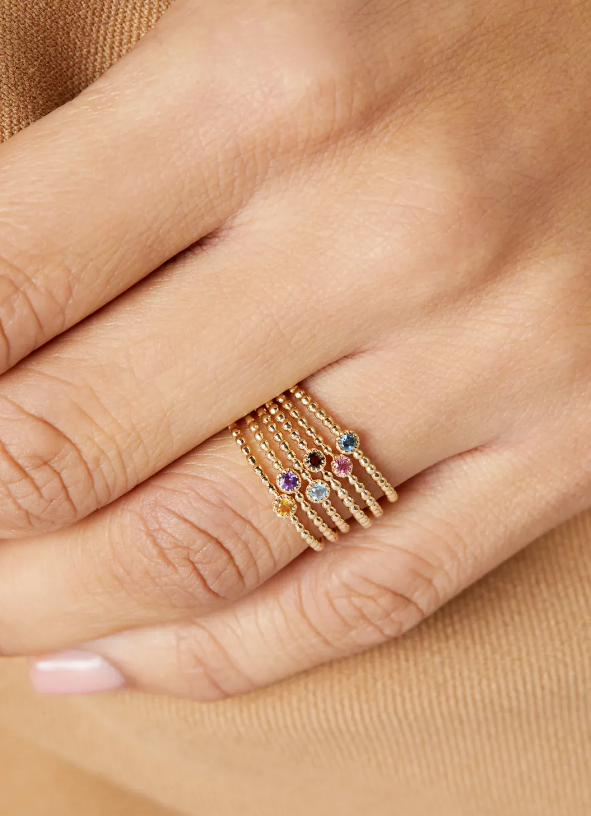 Diamond Point Geelgouden Ringen|Ringen Met Kleurstenen<Geelgouden ring, 0.04 ct london topaas, Joy