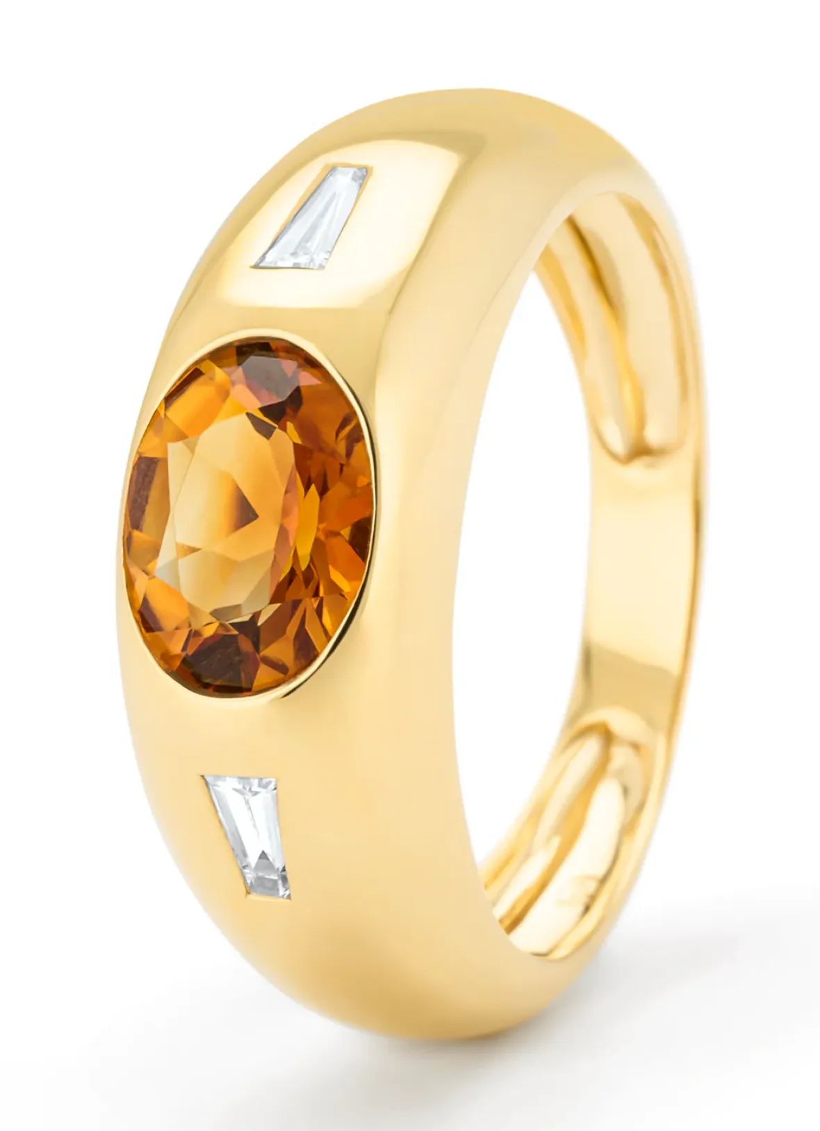Diamond Point Geelgouden Ringen|Ringen Met Kleurstenen<Geelgouden ring, 1.01 ct madeira citrien, BOLD