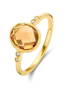 Diamond Point Geelgouden Ringen|Ringen Met Kleurstenen<Geelgouden ring, 1.85 ct oranje citrien, Philosophy