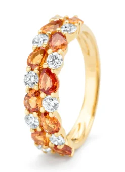 Diamond Point Geelgouden Ringen|Ringen Met Kleurstenen<Geelgouden ring, 1.65 ct oranje saffier ( bew, Eden