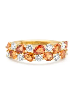 Diamond Point Geelgouden Ringen|Ringen Met Kleurstenen<Geelgouden ring, 1.65 ct oranje saffier ( bew, Eden