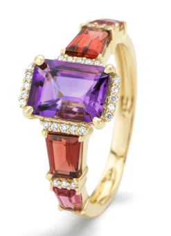 Diamond Point Geelgouden Ringen|Ringen Met Kleurstenen<Geelgouden ring, 1.36 ct paarse amethist, Gallery