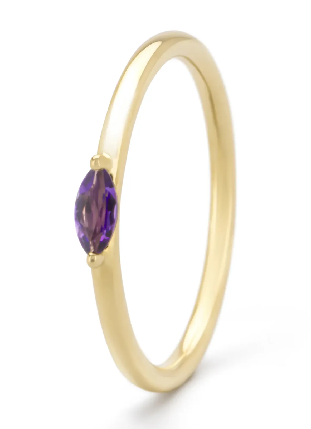 Diamond Point Geelgouden Ringen|Ringen Met Kleurstenen<Geelgouden ring, 0.11 ct paarse amethist, Joy