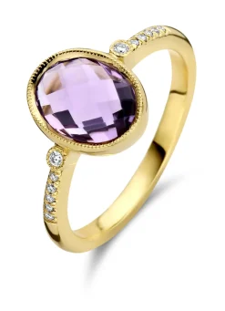 Diamond Point Geelgouden Ringen|Ringen Met Kleurstenen<Geelgouden ring, 1.83 ct paarse amethist, Philosophy