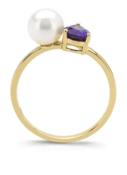 Diamond Point Geelgouden Ringen|Ringen Met Parels<Geelgouden ring, 0.63 ct paarse amethist, Rivièra