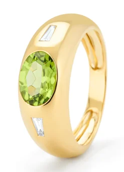Diamond Point Geelgouden Ringen|Ringen Met Kleurstenen<Geelgouden ring, 1.27 ct peridoot, BOLD
