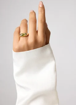 Diamond Point Geelgouden Ringen|Ringen Met Kleurstenen<Geelgouden ring, 1.27 ct peridoot, BOLD