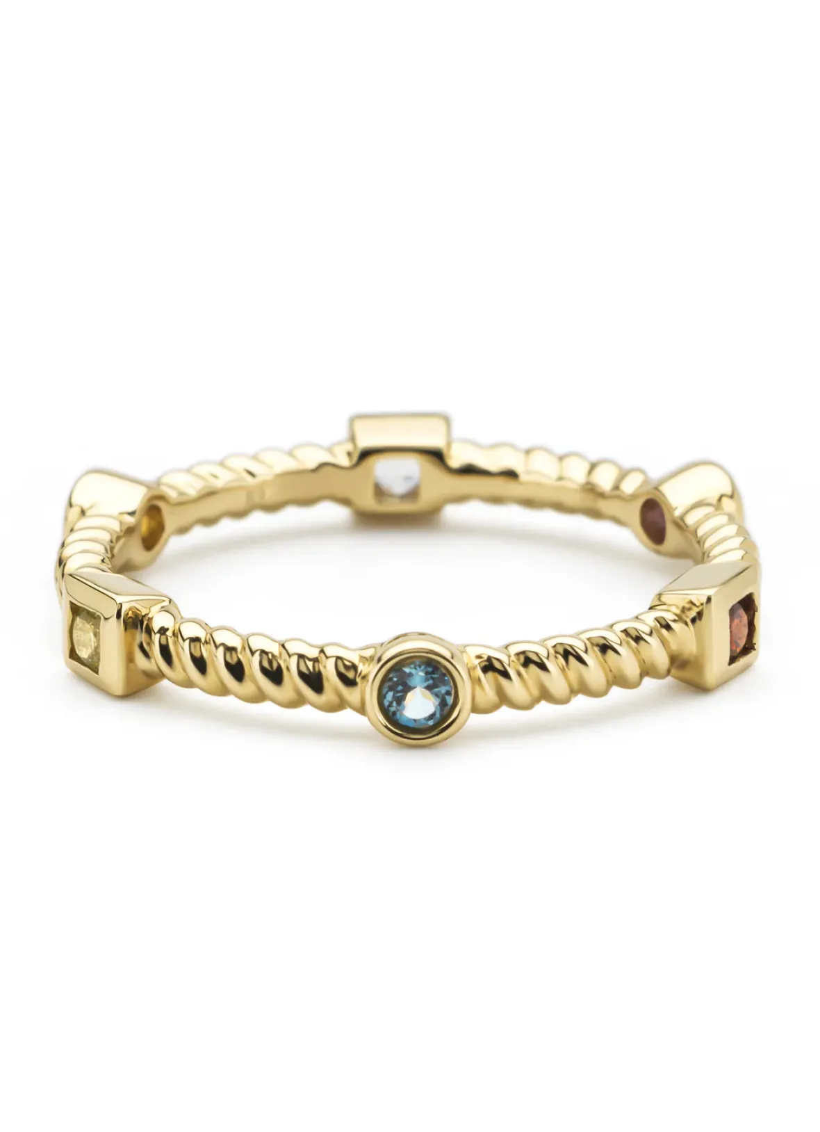 Diamond Point Geelgouden Ringen|Ringen Met Kleurstenen<Geelgouden ring, 0.04 ct peridoot, Ensemble