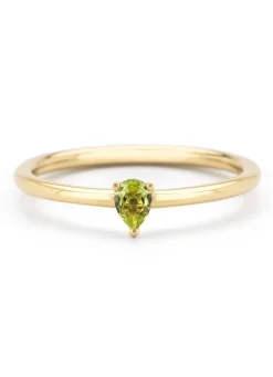 Diamond Point Geelgouden Ringen|Ringen Met Kleurstenen<Geelgouden ring, 0.17 ct peridoot, Joy