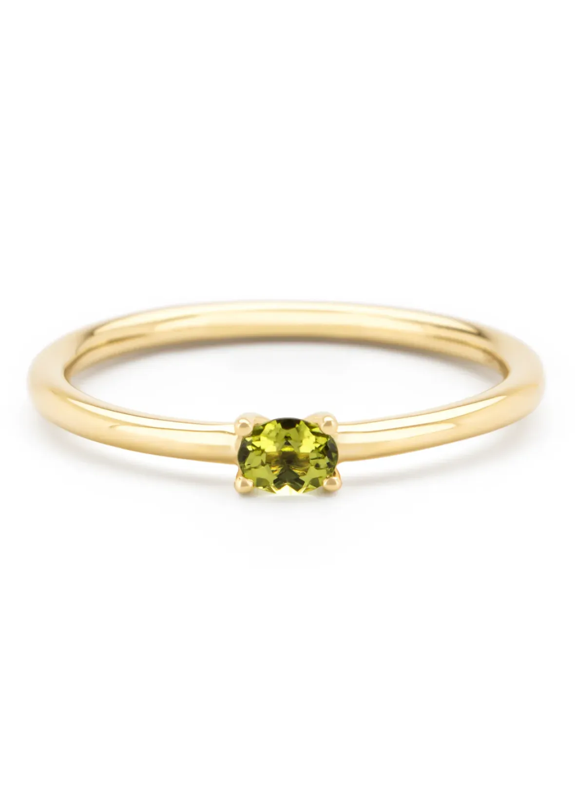 Diamond Point Geelgouden Ringen|Ringen Met Kleurstenen<Geelgouden ring, 0.19 ct peridoot, Joy
