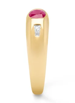 Diamond Point Geelgouden Ringen|Ringen Met Kleurstenen<Geelgouden ring, 0.56 ct robijn, BOLD