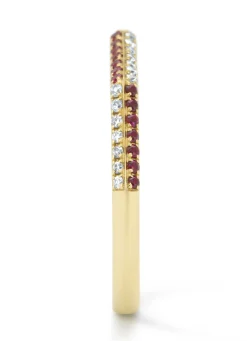 Diamond Point Geelgouden Ringen|Ringen Met Kleurstenen<Geelgouden ring, 0.13 ct robijn, Ensemble