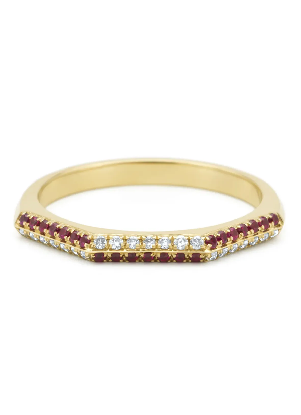Diamond Point Geelgouden Ringen|Ringen Met Kleurstenen<Geelgouden ring, 0.13 ct robijn, Ensemble