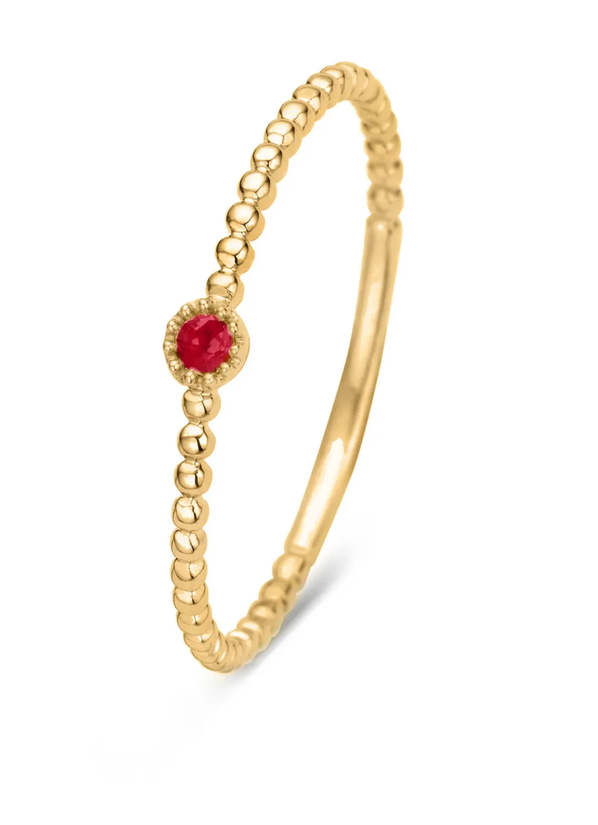 Diamond Point Geelgouden Ringen|Ringen Met Kleurstenen<Geelgouden ring, 0.05 ct robijn, Joy