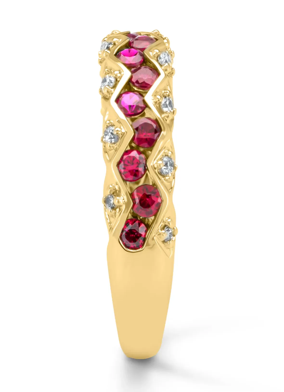 Diamond Point Geelgouden Ringen|Ringen Met Kleurstenen<Geelgouden ring, 0.67 ct robijn, Majestic