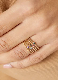 Diamond Point Geelgouden Ringen|Ringen Met Kleurstenen<Geelgouden ring, 0.04 ct rookkwarts, Joy