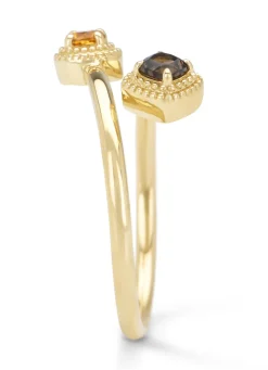 Diamond Point Geelgouden Ringen|Ringen Met Kleurstenen<Geelgouden ring, 0.12 ct rookkwarts, La Dolce Vita