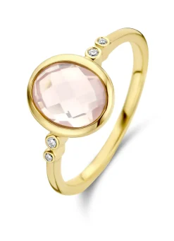 Diamond Point Geelgouden Ringen|Ringen Met Kleurstenen<Geelgouden ring, 1.78 ct rozenkwarts, Philosophy