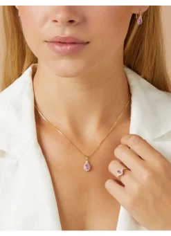 Diamond Point Geelgouden Ringen|Ringen Met Kleurstenen<Geelgouden ring, 0.60 ct roze saffier, Eden