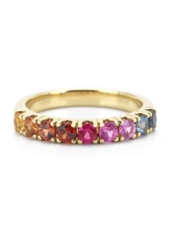 Diamond Point Geelgouden Ringen|Ringen Met Kleurstenen<Geelgouden ring, 0.87 ct saffier, Ensemble