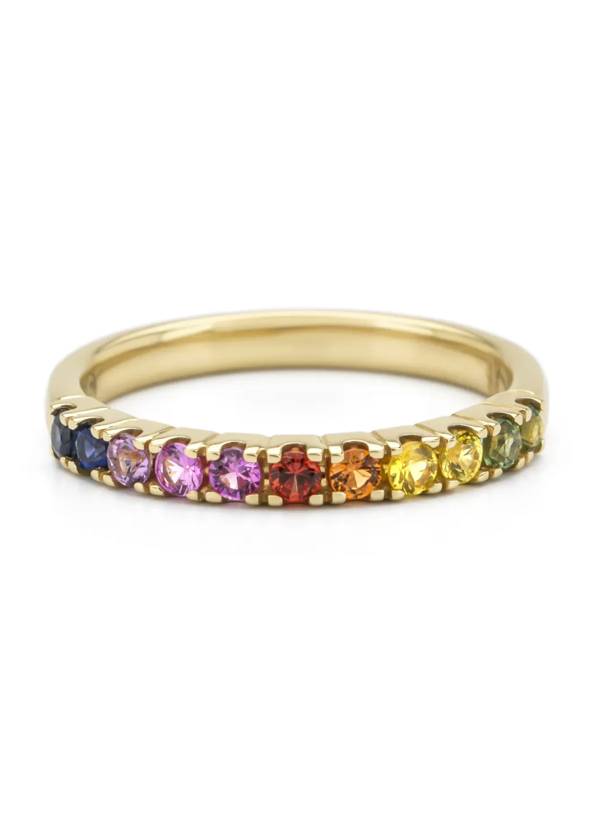 Diamond Point Geelgouden Ringen|Ringen Met Kleurstenen<Geelgouden ring, 0.61 ct saffier, Ensemble