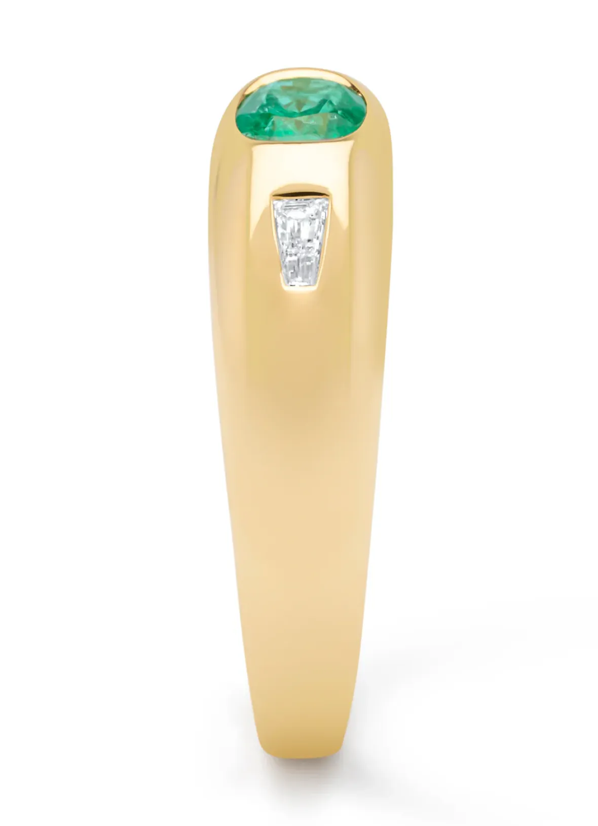 Diamond Point Geelgouden Ringen|Ringen Met Kleurstenen<Geelgouden ring, 0.44 ct smaragd, BOLD