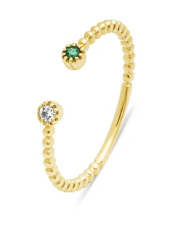 Diamond Point Geelgouden Ringen|Ringen Met Kleurstenen<Geelgouden ring, 0.04 ct smaragd, Joy