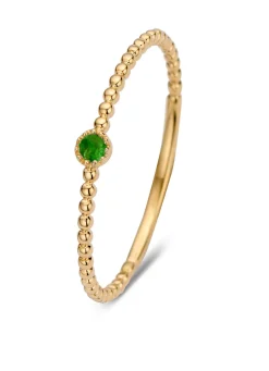 Diamond Point Geelgouden Ringen|Ringen Met Kleurstenen<Geelgouden ring, 0.04 ct smaragd, Joy