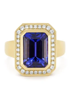 Diamond Point Geelgouden Ringen|Ringen Met Kleurstenen<Geelgouden ring, 5.01 ct tanzaniet, Gallery