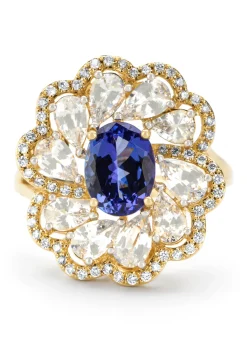 Diamond Point Geelgouden Ringen|Ringen Met Kleurstenen<Geelgouden ring, 1.54 ct tanzaniet, Gallery