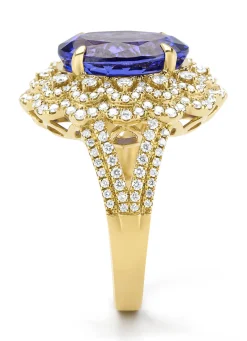 Diamond Point Ringen Met Kleurstenen|Geelgouden Ringen<Geelgouden ring, 6.77 ct tanzaniet, Gallery
