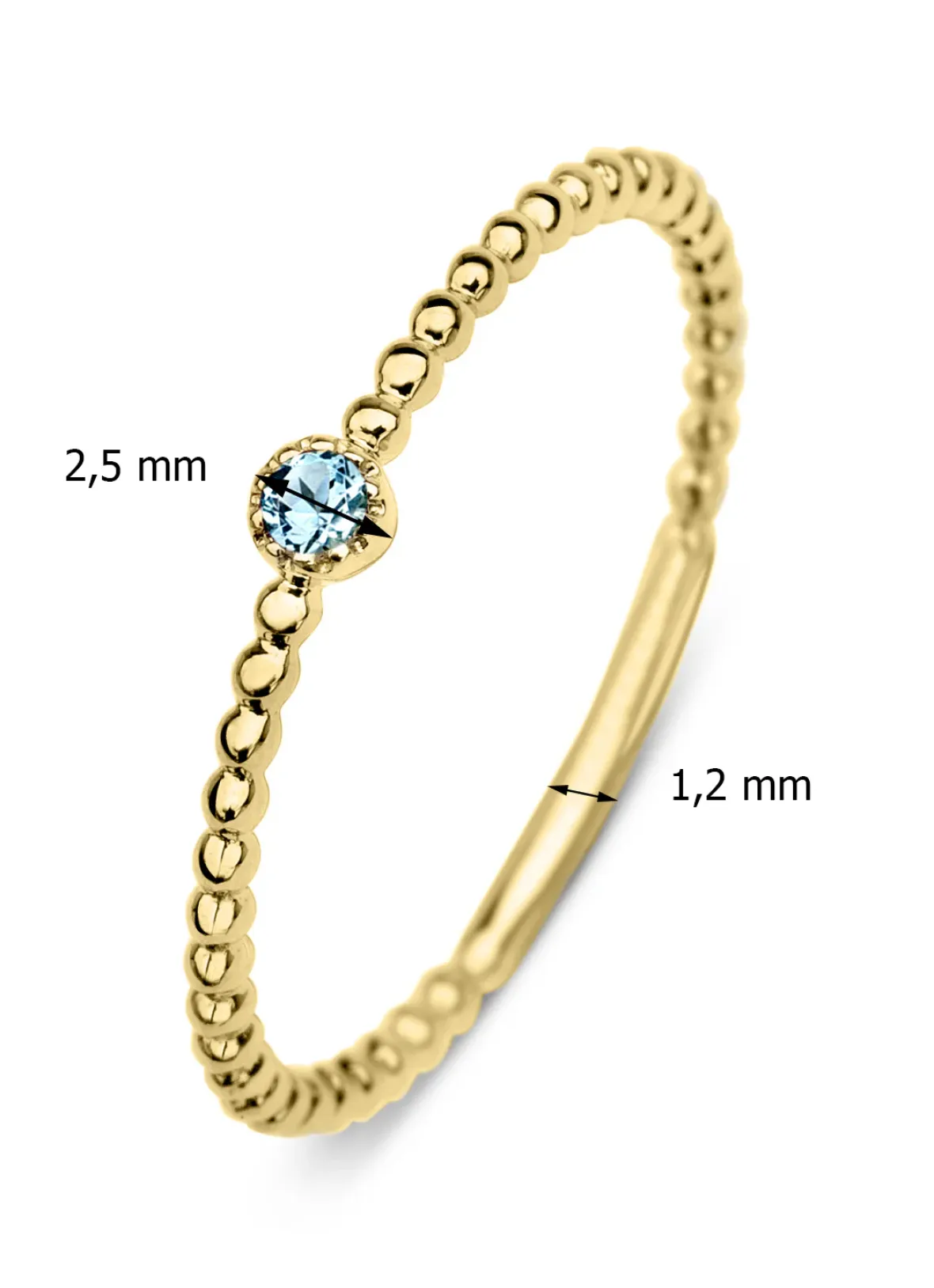 Diamond Point Geelgouden Ringen|Ringen Met Kleurstenen<Geelgouden ring, 0.04 ct topaas, Joy