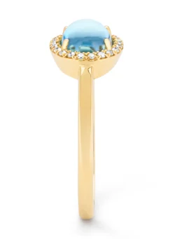 Diamond Point Geelgouden Ringen|Ringen Met Kleurstenen<Geelgouden ring, 1.61 ct topaas, Little Drops