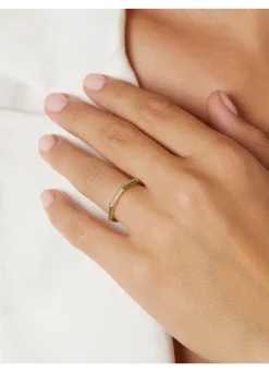 Diamond Point Geelgouden Ringen|Ringen Met Kleurstenen<Geelgouden ring, 0.11 ct tsavoriet, Ensemble