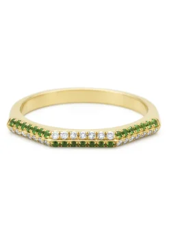 Diamond Point Geelgouden Ringen|Ringen Met Kleurstenen<Geelgouden ring, 0.11 ct tsavoriet, Ensemble