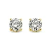 Diamond Point Solitair C|Solitair Classic<Geelgouden solitair oorstekers, 0.26 ct diamant, Groeibriljant