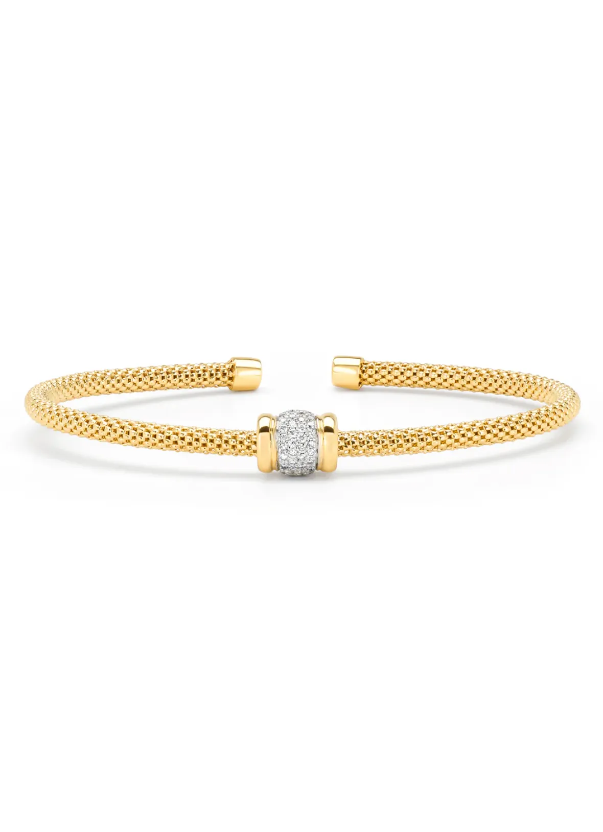 Diamond Point Diamanten Armbanden|Bangle Armbanden<Gouden armband, 0.23 ct diamant, Caviar