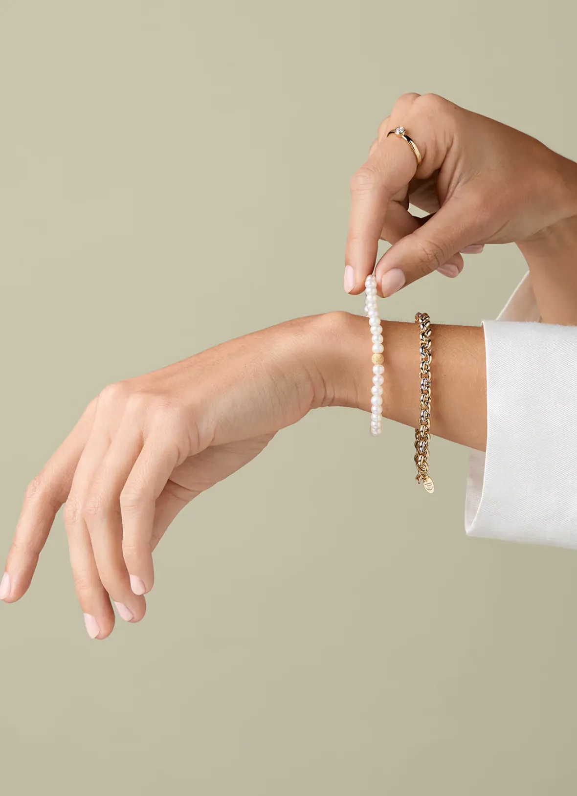 Diamond Point Schakelarmbanden<Gouden armband Timeless Treasures 19 cm
