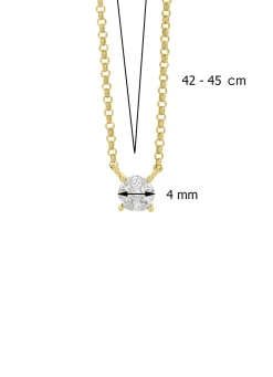 Diamond Point Diamanten Colliers|Fijne Colliers<Gouden collier, 0.09 ct diamant, Enchanted