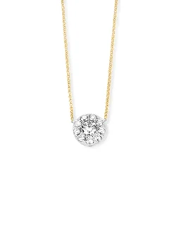 Diamond Point Diamanten Colliers<Gouden collier, 0.21 ct diamant, Hearts & Arrows