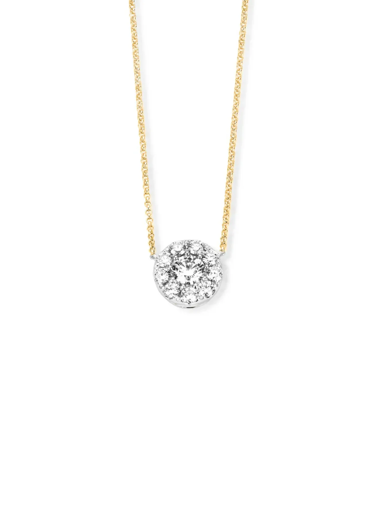 Diamond Point Diamanten Colliers<Gouden collier, 0.21 ct diamant, Hearts & Arrows