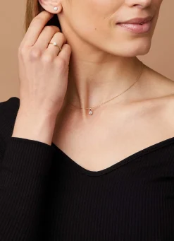 Diamond Point Diamanten Colliers|Fijne Colliers<Gouden collier, 0.15 ct diamant, Starlight