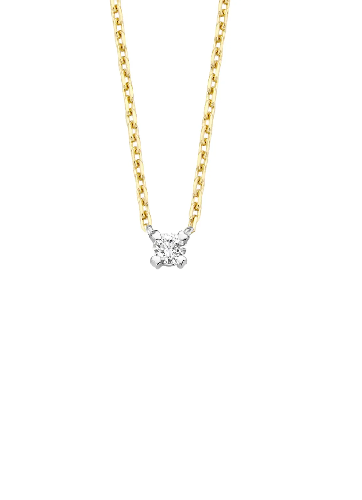 Diamond Point Diamanten Colliers|Fijne Colliers<Gouden collier, 0.05 ct diamant, Starlight