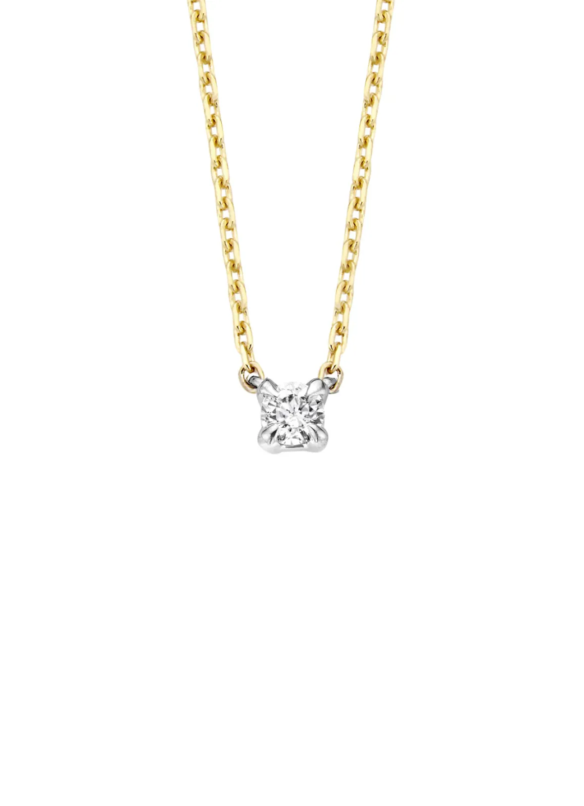 Diamond Point Diamanten Colliers|Fijne Colliers<Gouden collier, 0.10 ct diamant, Starlight