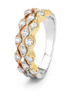 Diamond Point Diamanten Ringen<Gouden ring, 0.75 ct diamant, Caviar